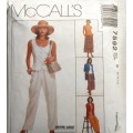 McCALLS 7592 UNLINED JACKET-WAISTCOAT-PULL ON PANTS & SKIRT SIZE B 8-10-12 SEE LISTING