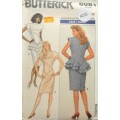 BUTTERICK 6081 DRESS WITH SHAPED COLLAR SIZE 12-14-16 COMPLETE