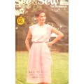 BUTTERICK 6433 VERY LOOSE FITTING DRESS SIZE S-M-L (8-18)  COMPLETE-UNCUT-F/FOLDED