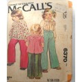 McCALLS 6370 TODDLER TOP & PANTS SIZE 1 YEAR COMPLETE