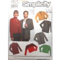 SIMPLICITY 9875 LINED JACKET WITH VARIOUS TRIM OPTIONS -SIZE H5 6-14 COMPLETE