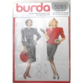 BURDA 5281 - TWO PIECE DRESS-TOP & SKIRT SIZE 10-20 COMPLETE-UNCUT-F/FOLDED