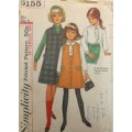 VINTAGE SIMPLICITY 6155 GIRLS BLOUSE & PINAFORE- SIZE 8 YEAR-SEE LISTING-ZIPLOC
