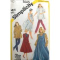 SIMPLICITY 5665  MATERNITY PANTS-DRESS-TOP-SUNDRESS-PINAFORE SIZE 14 COMPLETE-PART CUT