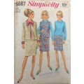 VINTAGE SIMPLICITY 6687 SUIT WITH/OUT SLEEVES-OVERBLOUSE SIZE 16 BUST 36 COMPLETE