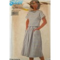 SIMPLICITY 7910 TWO PIECE DRESS WITH PULL OVER TOP SIZE 8-10-12 COMPLETE-UNCUT-F/FOLDED