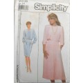 SIMPLICITY 9015 DRESS WITH PLEATED SKIRT SIZE 14 COMPLETE-UNCUT-F/FOLDED