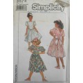 SIMPLICITY 9574 GIRLS DRESS SIZE 7 - 14 YEARS COMPLETE-UNCUT-F/FOLDED