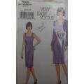 VOGUE 7695 LINED JACKET & FITTED DRESS SIZE 14-16-18 COMPLETE-MOSTLY UNCUT-ZIPLOC