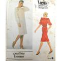 VOGUE 2747 AMERICAN DESIGNER-GEOFFREY BEENE LOOSE FITTING PULLOVER DRESS 12 COMPLETE- NO SEWING INS