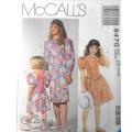 McCALLS 6470 GIRLS DROPPED WAIST DRESSES SIZE 4-5-6 YEARS COMPLETE-UNCUT-F/FOLDED