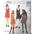 McCALLS 8366 PRINCESS SEAMED PINAFORES SIZE 10-12-14 COMPLETE-UNCUT-F/FOLDED