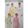 BUTTERICK 4012 LOOSE FITTING UNLINED JACKET SIZE 12-14-16 COMPLETE-UNCUT-F/FOLDED