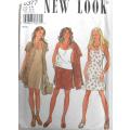 NEW LOOK PATTERNS 6377 STRAP DRESS-COVER UP-SKIRT SIZES 6-16 COMPLETE