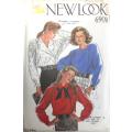 NEW LOOK PATTERNS 6908 SET OF SHIRTS/TOPS & TIE SIZES 8-18 COMPLETE