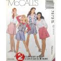 McCALLS 7673 GIRLS LINED WAISTCOATS & SKIRTS SIZE 10-12-14 COMPLETE-UNCUT-F/FOLDED