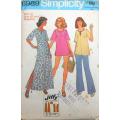 SIMPLICITY 6989 PULL OVER CAFTAN-TOP-PANTS SIZE 12 BUST 87 CM COMPLETE