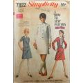 SIMPLICITY 7822 SHIRTDRESS SIZE 12 BUST 34 COMPLETE