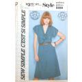 STYLE 3599 PULLOVER DRESS SIZE 12 COMPLETE-UNCUT-F/FOLDED