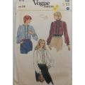 VOGUE 8114 LOOSE FITTING BLOUSE SIZE 14 COMPLETE-UNCUT-F/FOLDED