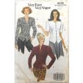 VOGUE 8488 SEMI FITTED FRONT BUTTON TOP SIZE 8-10-12 SEE LISTING