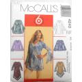 McCALLS 4240 STUNNING TOPS & TUNICS SIZE 6- 8-10-12 COMPLETE-MOSTLY UNCUT