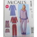 McCALLS M7060 PULLOVER TOPS-DRESS-SHORTS-PANTS SIZE L-XL-XXL (16-26) COMPLETE-CUT TO 26