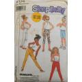 SIMPLICITY 8139 GIRLS PULL ON PANTS IN 3 LENGTHS SIZE 10-12-14 YEARS COMPLETE-MOSTLY UNCUT
