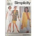 SIMPLICITY 8223 DRESS & UNLINED JACKET SIZE H6-10 COMPLETE