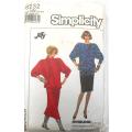 SIMPLICITY 8232 KNIT PULL ON SKIRT  & LOOSE FITTING PULLOVER TOP SIZE 8-18 COMPLETE
