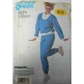 SIMPLICITY 8271 TRACKSUIT KNIT TOP & PULL ON PANTS SIZE 12-16 COMPLETE CUT TO SIZE 16