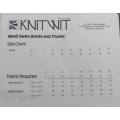 KNITWIT PATTERN 9600 MEN`S SWIM BRIEFS & TRUNKS  SIZES 71-101 CM COMPLETE-UNCUT