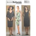 BUTTERICK B4446 DRESS-WAISTCOAT-JACKET SIZE 6-8-10-12 COMPLETE-MOSTLY UNCUT-CUT TO 12