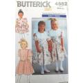 BUTTERICK 4582 GIRLS SEMI FITTED DRESS SIZE 5-6-6X YEARS COMPLETE-UNCUT-F/FOLDED