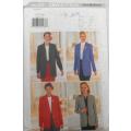 BUTTERICK 4639 VERY LOOSE FITTING UNLINED JACKET SIZE 12-14-16 COMPLETE-CUT TO 16