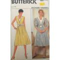 BUTTERICK 4834 SEMI FITTED FLARED DRESS & BELT SIZE 14 COMPLETE
