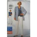 BUTTERICK 4857 JACKET-TOP-PANTS SIZE 18-20-22 COMPLETE-CUT TO 20/22
