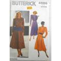 BUTTERICK 4986 LOOSE FITTING DRESS SIZE 14-16-18 COMPLETE-CUT TO 18