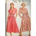 NEW LOOK PATTERNS 6525 DRESS WITH SWEETHEART NECKLINE SIZE 6-18 COMPLETE-CUT TO 12