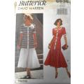 BUTTERICK 6636 TOP & SKIRT SIZE 12-14-16 COMPLETE-UNCUT-F/FOLDED