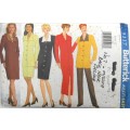 BUTTERICK 5117 FITTED STRAIGHT DRESS-TOP-SKIRT-PANTS - SIZE 8-10-12 COMPLETE