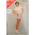BUTTERICK 5291 TOP & SHORTS - SIZE 12-14-16 COMPLETE-CUT TO SIZE 16 ZIPLOC