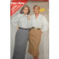 BUTTERICK 5339 SET OF BLOUSES - SIZE 14-16-18 COMPLETE-CUT TO 16