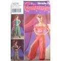 SIMPLICITY COSTUMES 3626-BELLY DANCER COSTUMES SIZE SEE LISTING FOR SIZING COMPLETE-PART CUT