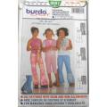 BURDA 9897  GIRLS BELL BOTTOM PANTS SIZE 6-7-8-9-10 YEARS COMPLETE