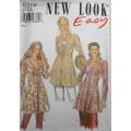 NEW LOOK PATTERNS 6312 HIGH BODICE TOPS SIZES 6-16 COMPLETE-CUT TO 10