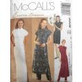 McCALLS 3008 DRESS WITH STAND UP COLLAR-PANTS  SIZE 8-10-12 COMPLETE-CUT TO 12