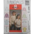 McCALLS 3823 GIRLS BLOUSES & SHIRTS SIZE 7-8-10-12 YEARS COMPLETE