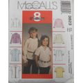 McCALLS 3823 GIRLS BLOUSES & SHIRTS SIZE 7-8-10-12 YEARS COMPLETE