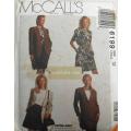 McCALLS 6199 LINED JACKET-TOP-SKIRT-SHORTS SIZE 12 COMPLETE-UNCUT-F/FOLDED